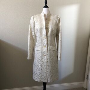 Hilfiger Cream Brocade Women's Coat